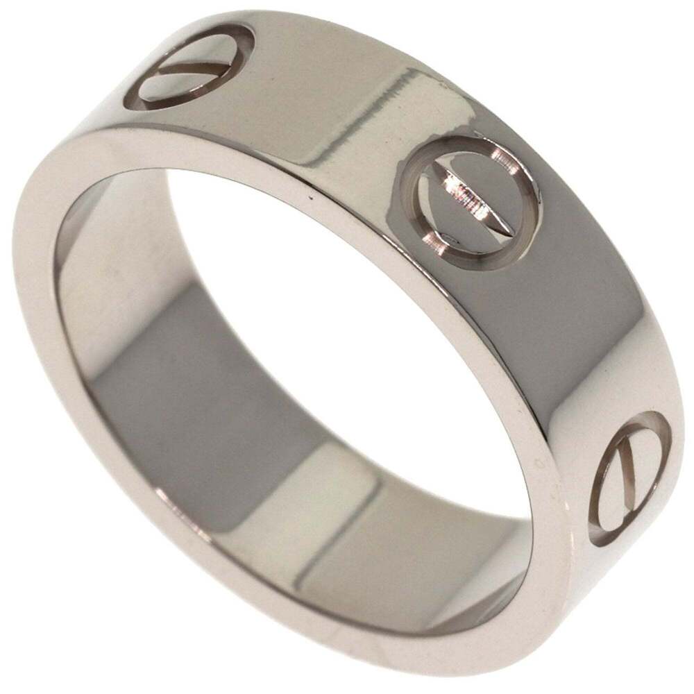 CARTIER 18k Silver Love Ring #50